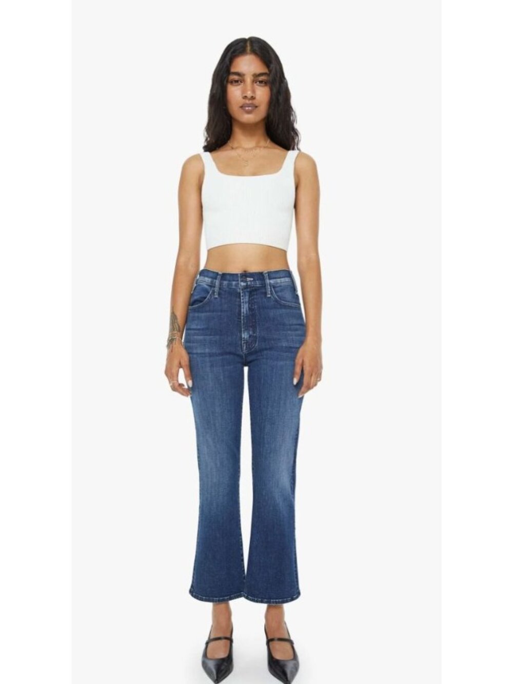 MOTHER The Hustler Ankle Jeans Size 24 in Heirloom Indigo Blue Crop